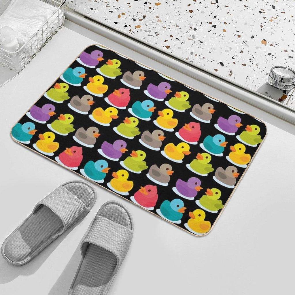 Duck Duck Go! Oh No, Ducks Everywhere!  Fade-Resistant Bath Mat