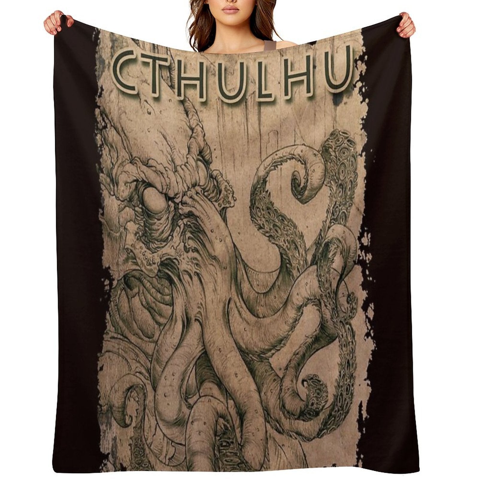 Cthulhu The Ancient Quick-dry Throw Blanket