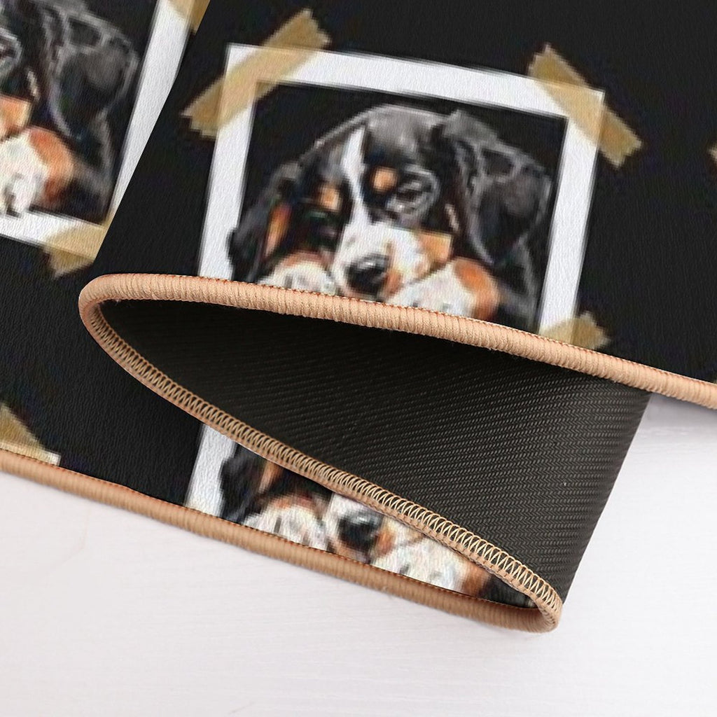Entlebucher Mountain Puppy Sleeping  Slip-Resistant Bath Mat