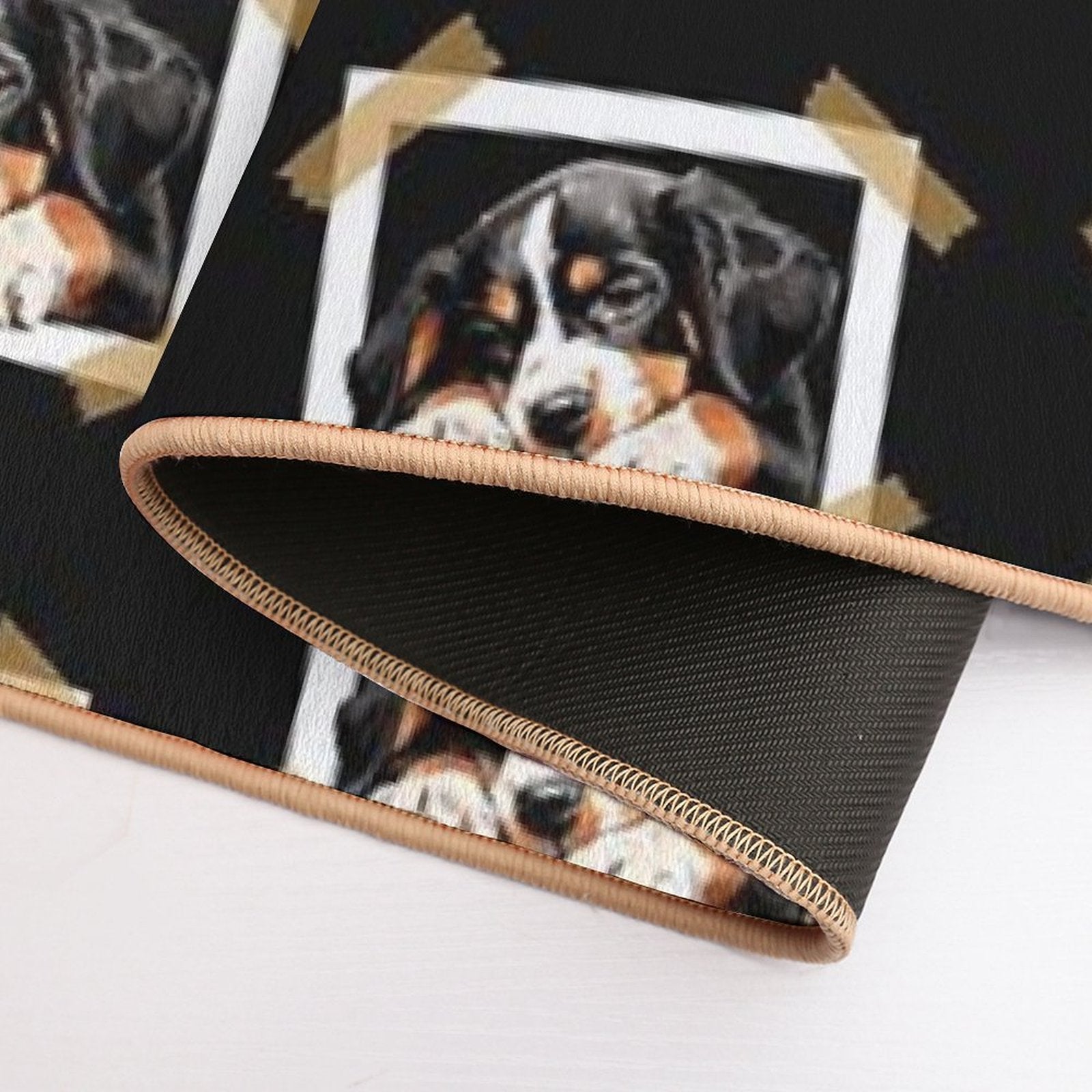 Entlebucher Mountain Puppy Sleeping  Slip-Resistant Bath Mat