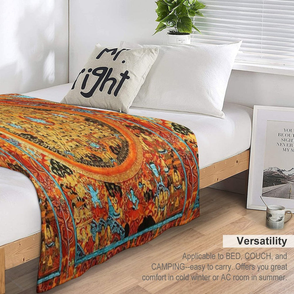Buddhist Mandala Ashta Bhairava Thangka 45 Durable Throw Blanket
