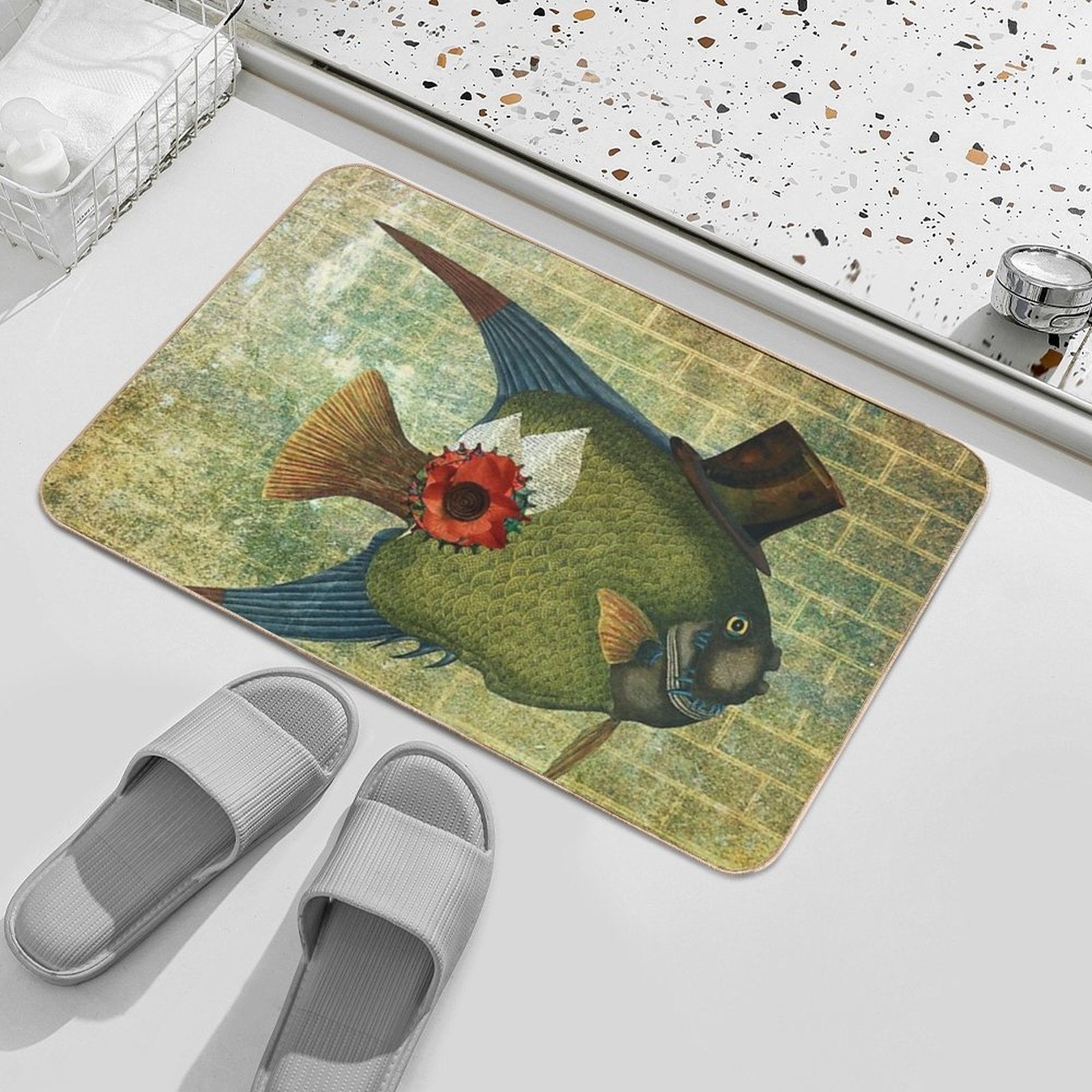 DADDY-O FISH  Easy Maintenance Bath Mat