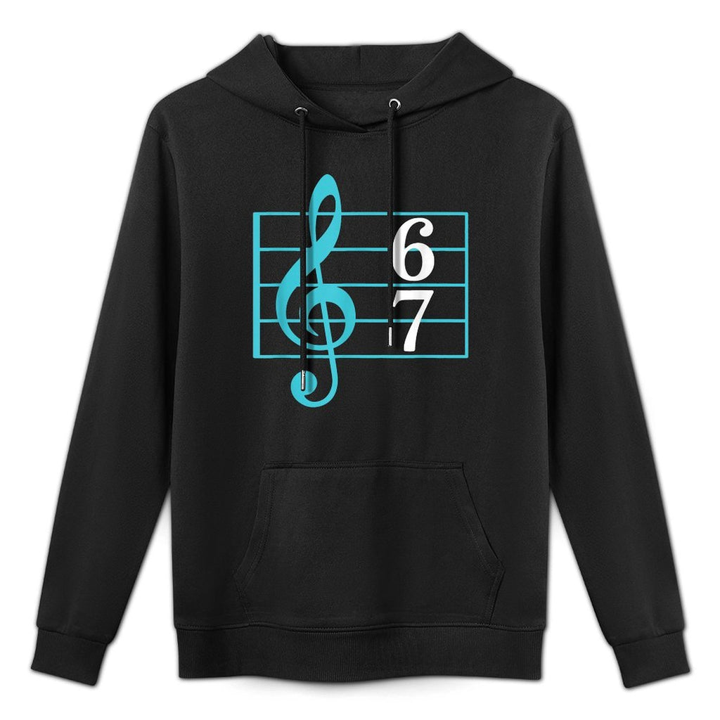 67 Music Meme Slang Six Seven Music Teacher Funny Musician Breathable Fabric Hoodie
