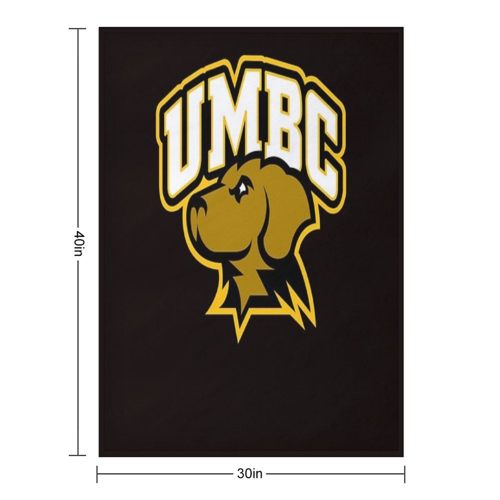 The UMBC Logo Versatility Throw Blanket