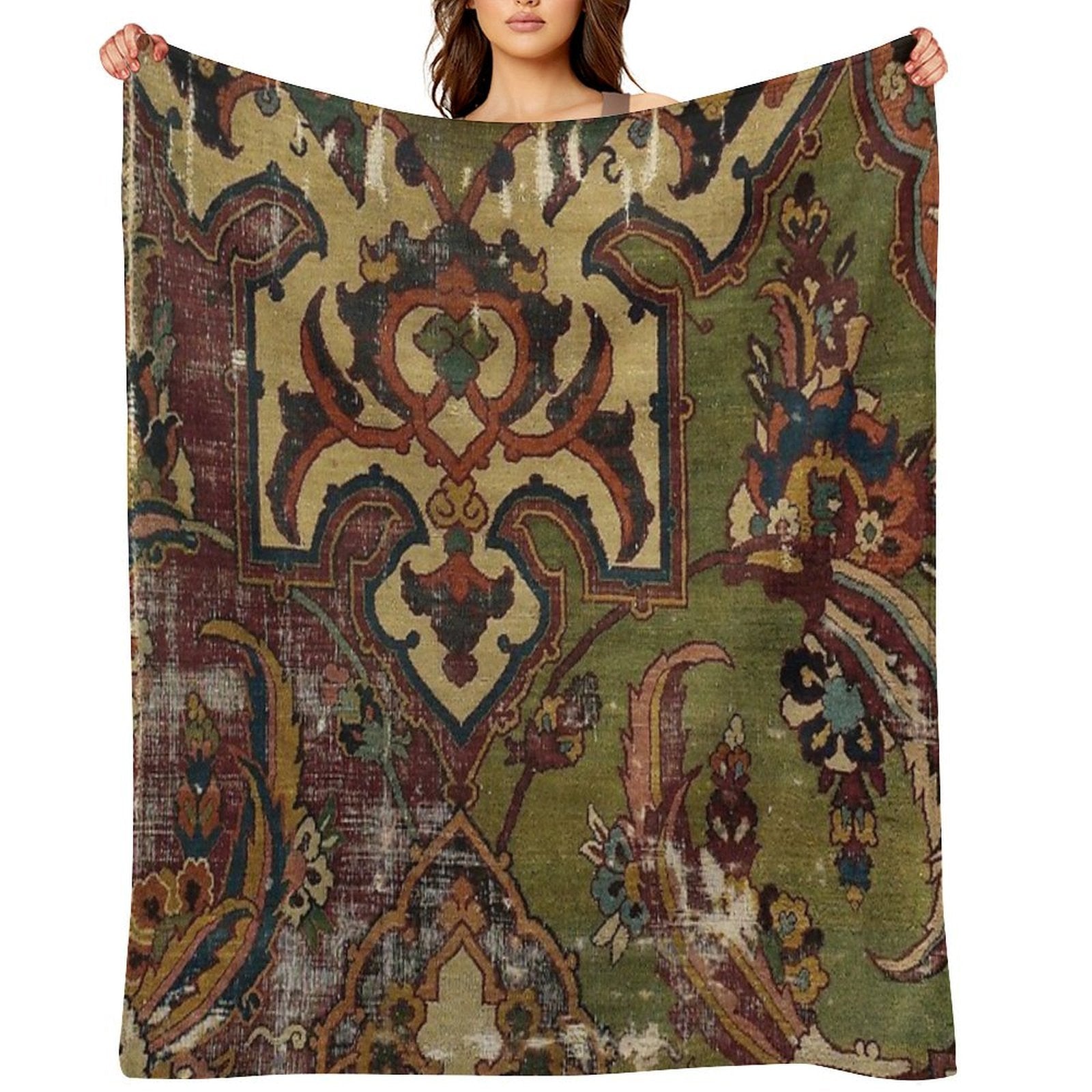 Antique Kilim 13 Multi-functional Throw Blanket