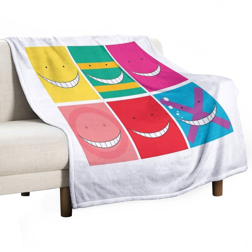 Faces - Assassination Classroom Machine-washable Throw Blanket