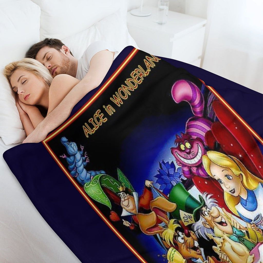 ALICE IN WONDERLAND  Cartoon Modern Print Shrink-resistant Throw Blanket