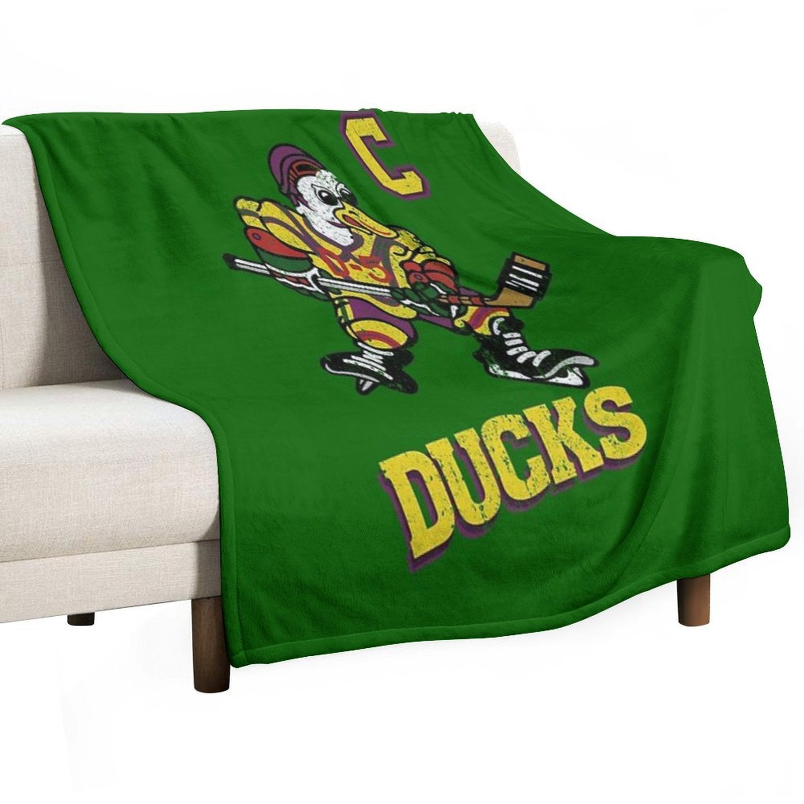 Ducks Captain Jersey Machine-washable Throw Blanket