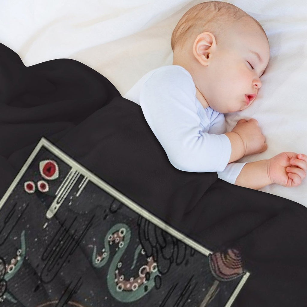 Cosmic Black Sustainable Throw Blanket