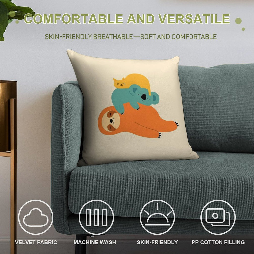 Being Lazy Soft Fade-Resistant Throw Pillow