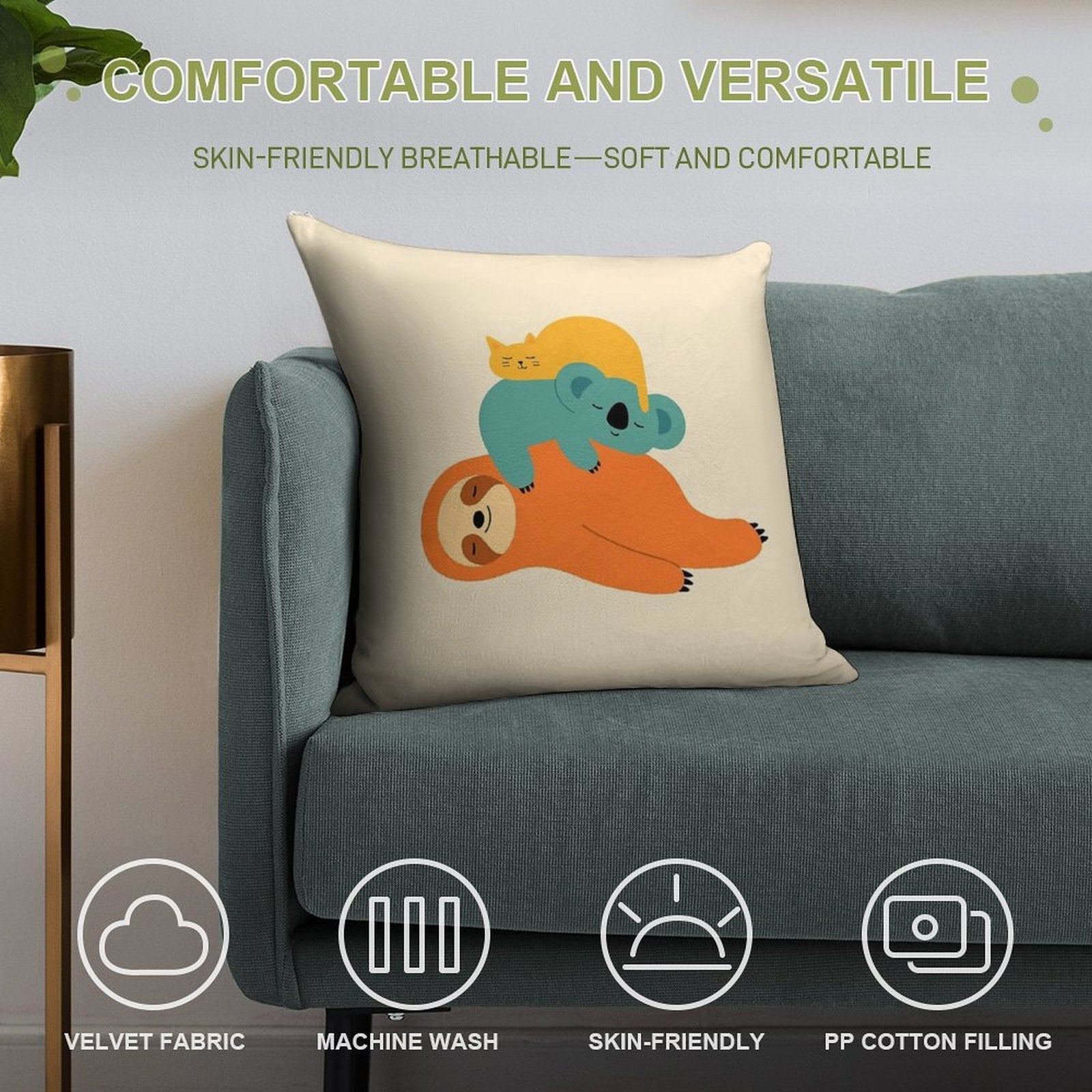 Being Lazy Soft Fade-Resistant Throw Pillow
