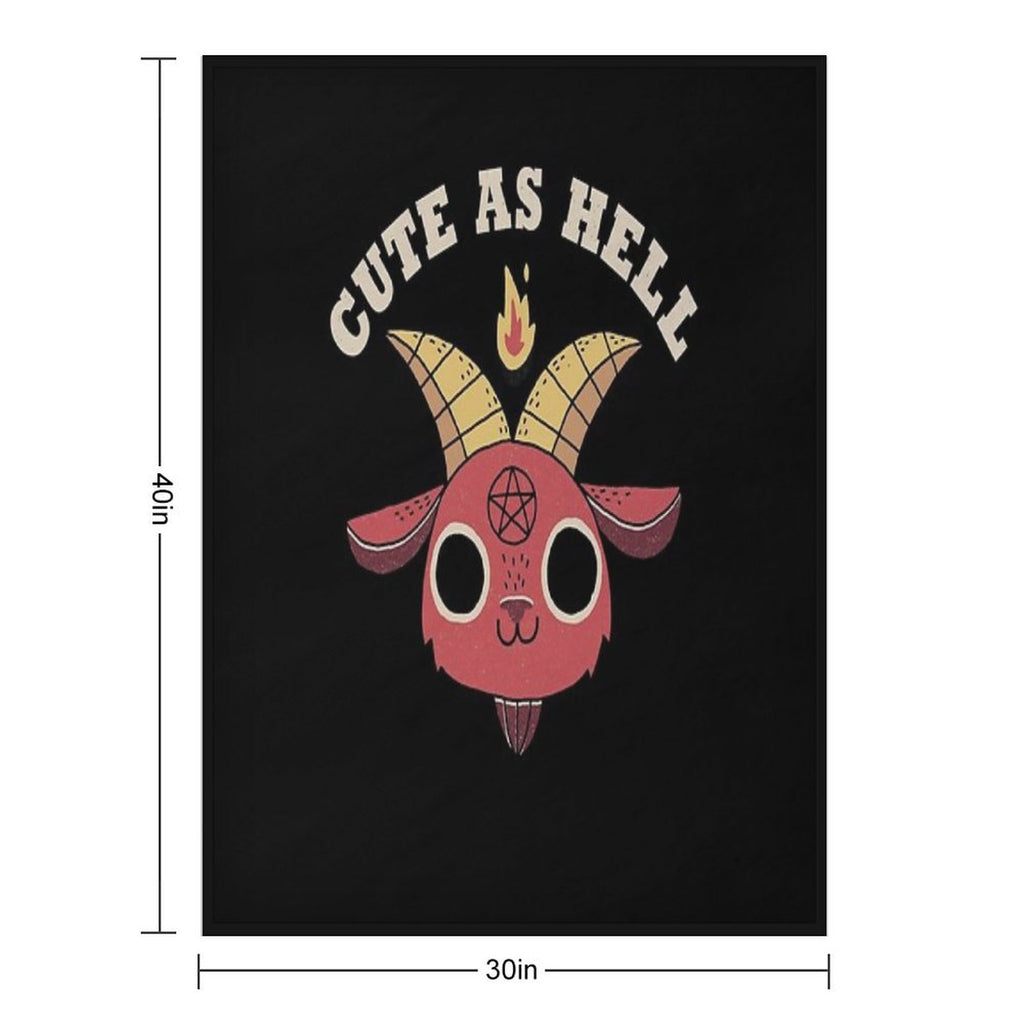 Cute As Hell Travel-friendly Throw Blanket