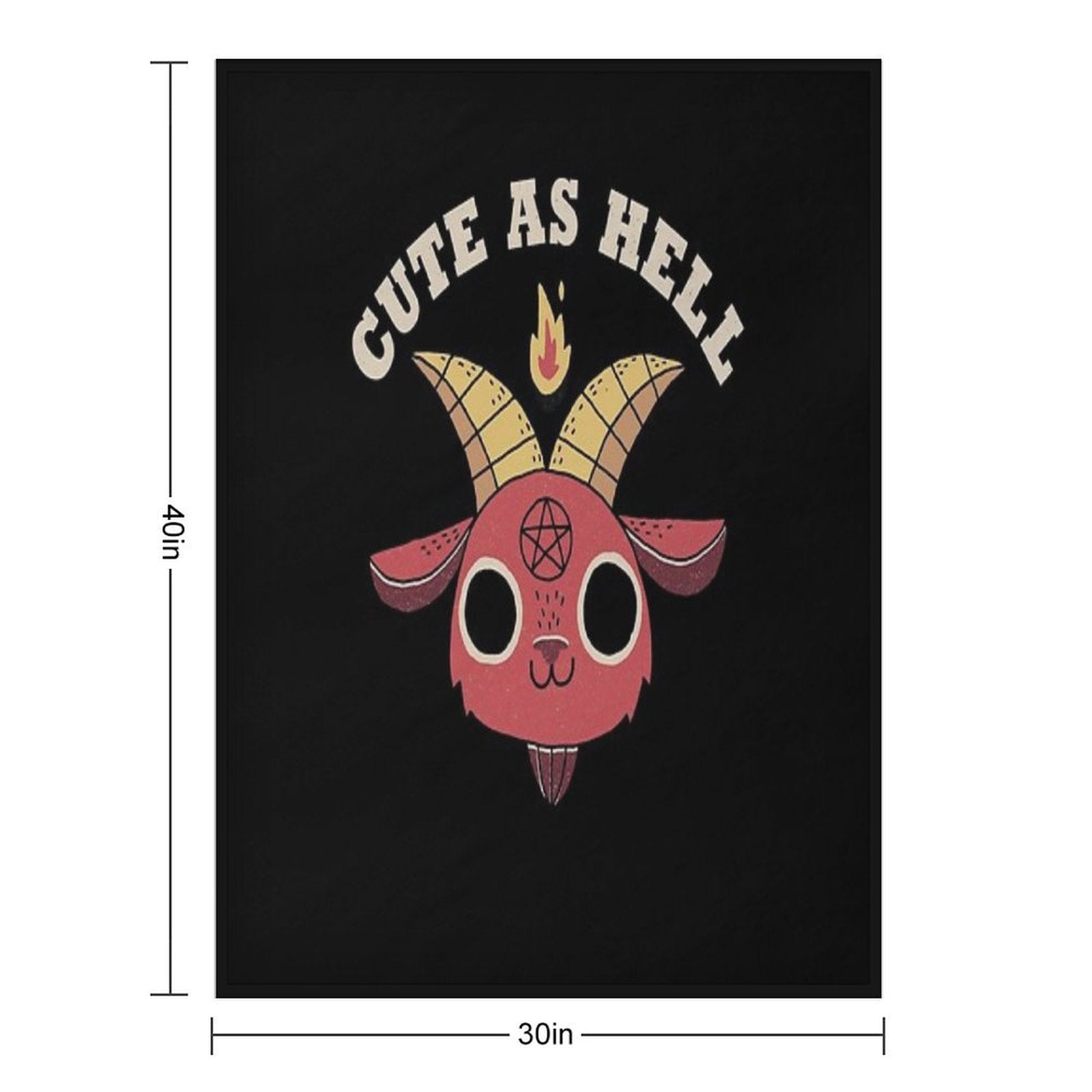 Cute As Hell Travel-friendly Throw Blanket