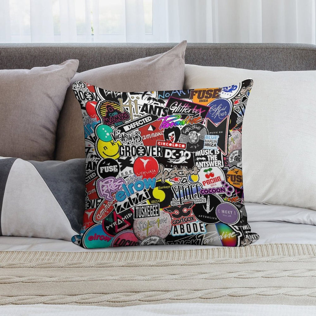 IBIZA CLUBS POSTER - 2022 EIVISSA Soft Multiple Sizes Throw Pillow