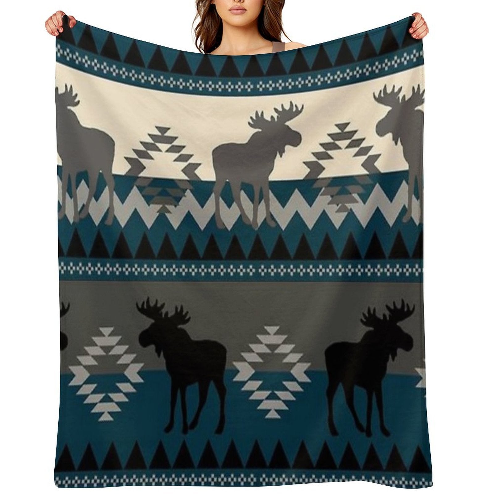 Moose Design Premium Throw Blanket