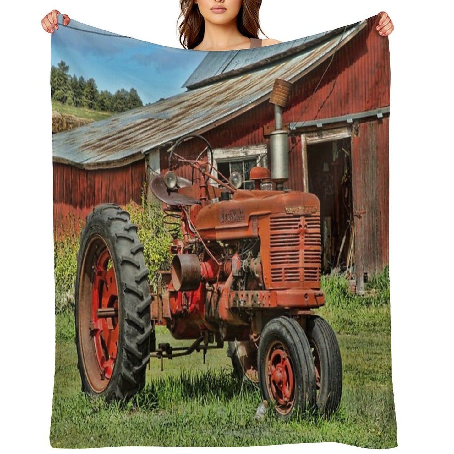 1952 Farmall Tractor Versatility Throw Blanket