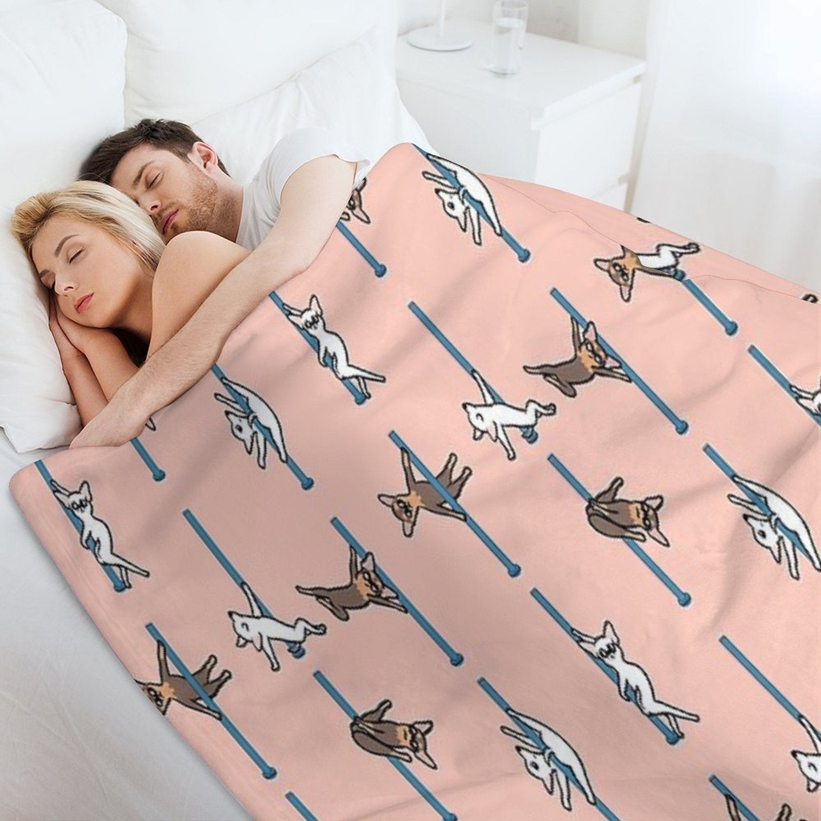 Chihuahua Pole Dancing Club Eco-conscious Throw Blanket