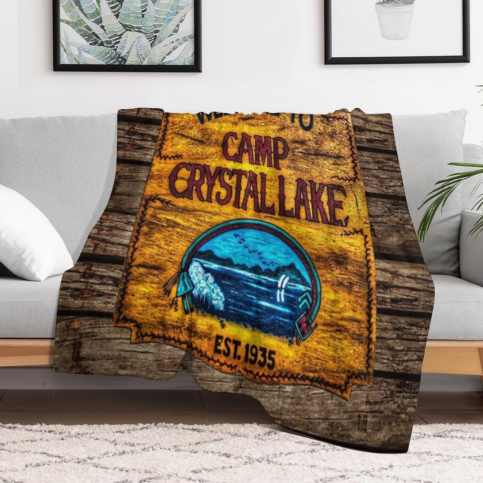 Camp Crystal Lake Plush Throw Blanket
