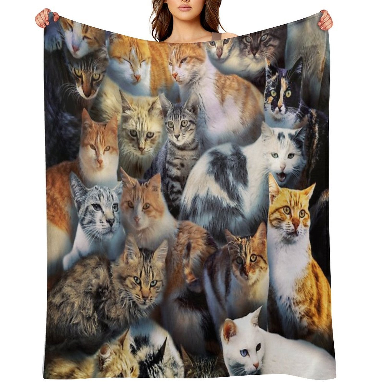 Stray Cats Velvety-soft Throw Blanket