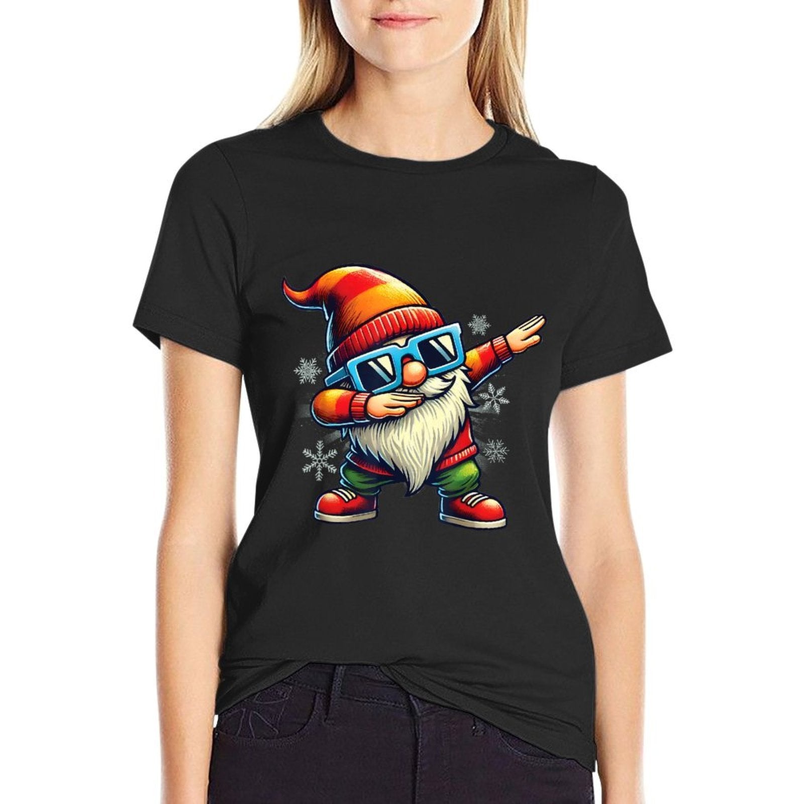 Dabbing Cute Gnome Christmas Gnomes Dab Dance Xmas Boys Kids  Lightweight T-Shirt