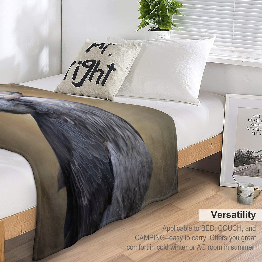 Shoebill Stork Premium Throw Blanket