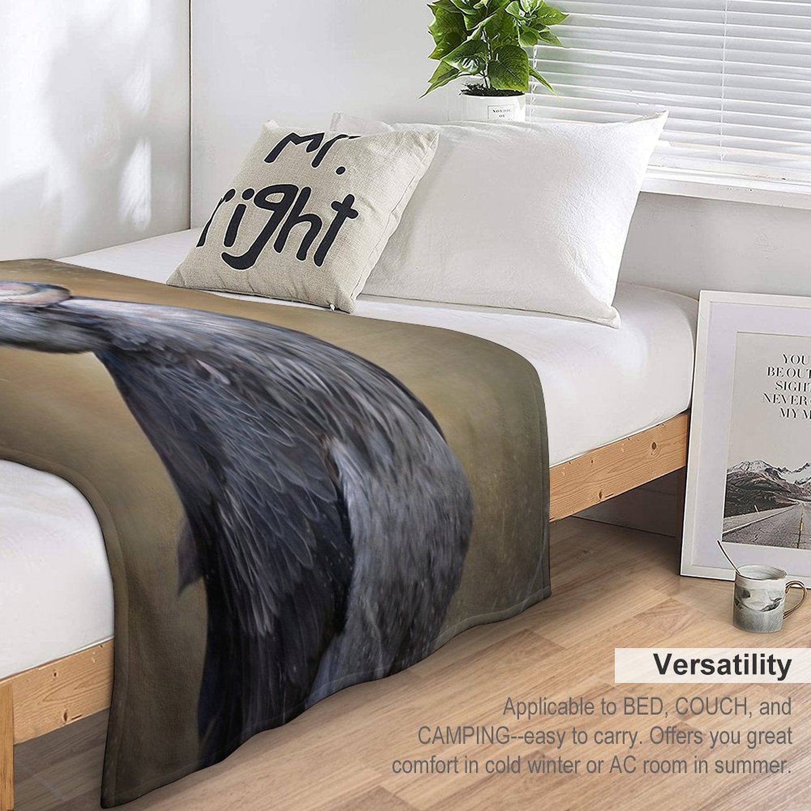 Shoebill Stork Premium Throw Blanket
