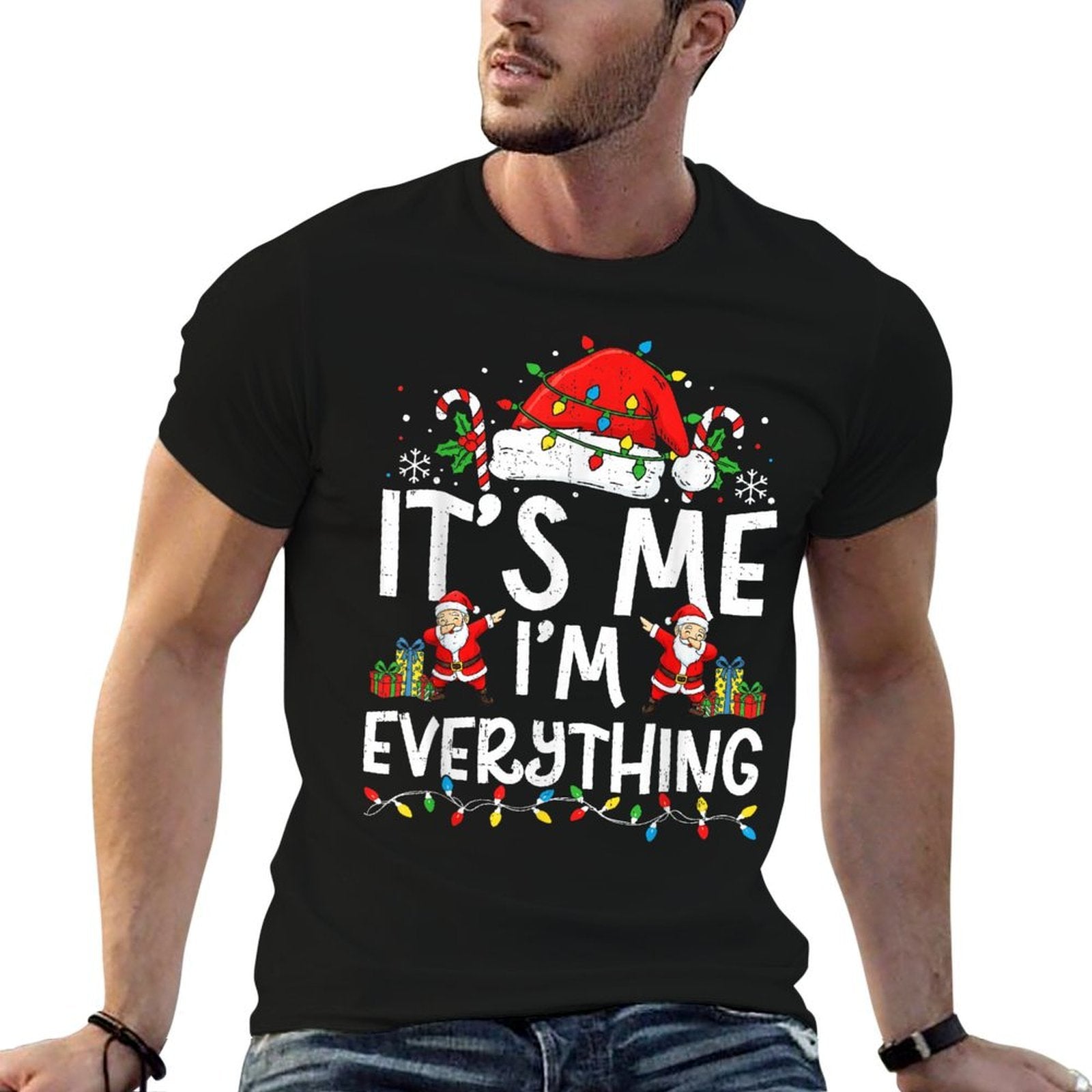 Couple Matching Funny Christmas It’s Me I’m Everything  Trendy Pattern T-Shirt