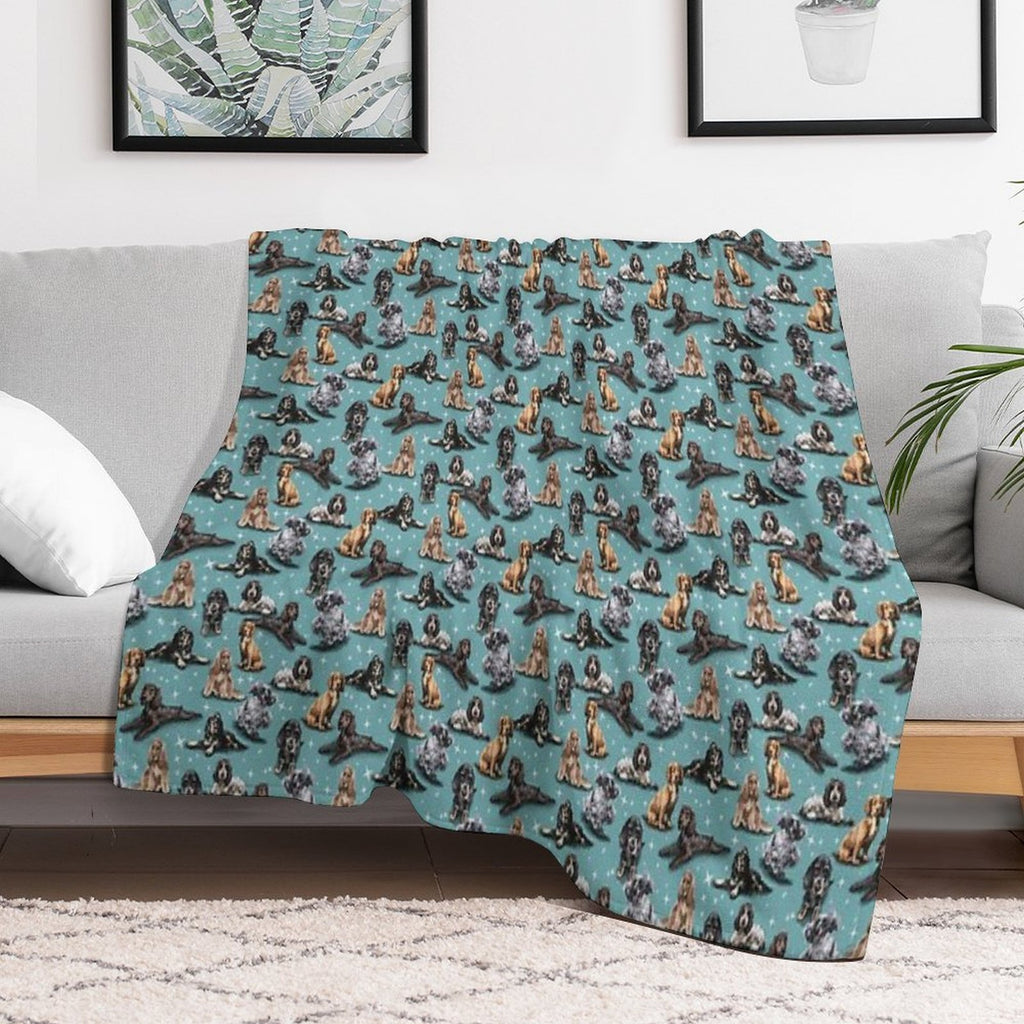 The Cocker Spaniel Easy Care Throw Blanket