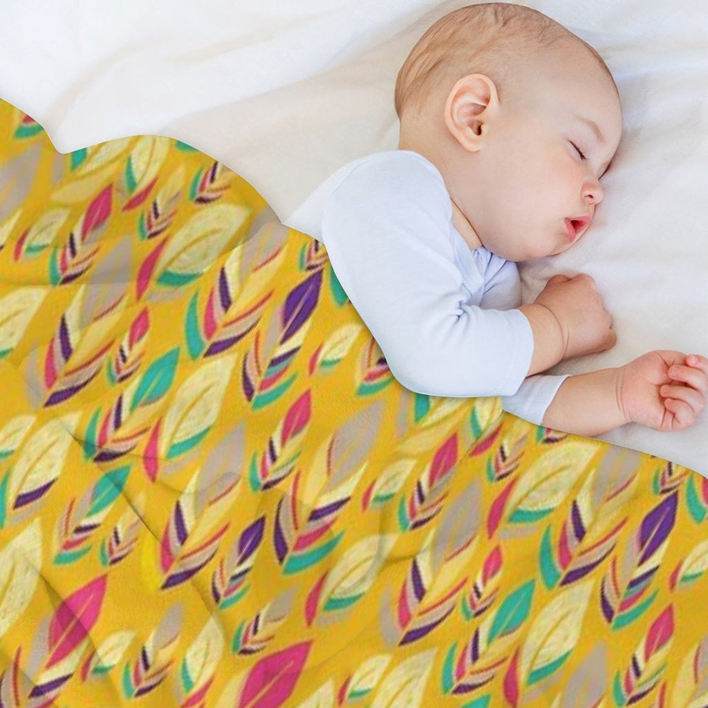 Dancing Feathers Machine-washable Throw Blanket