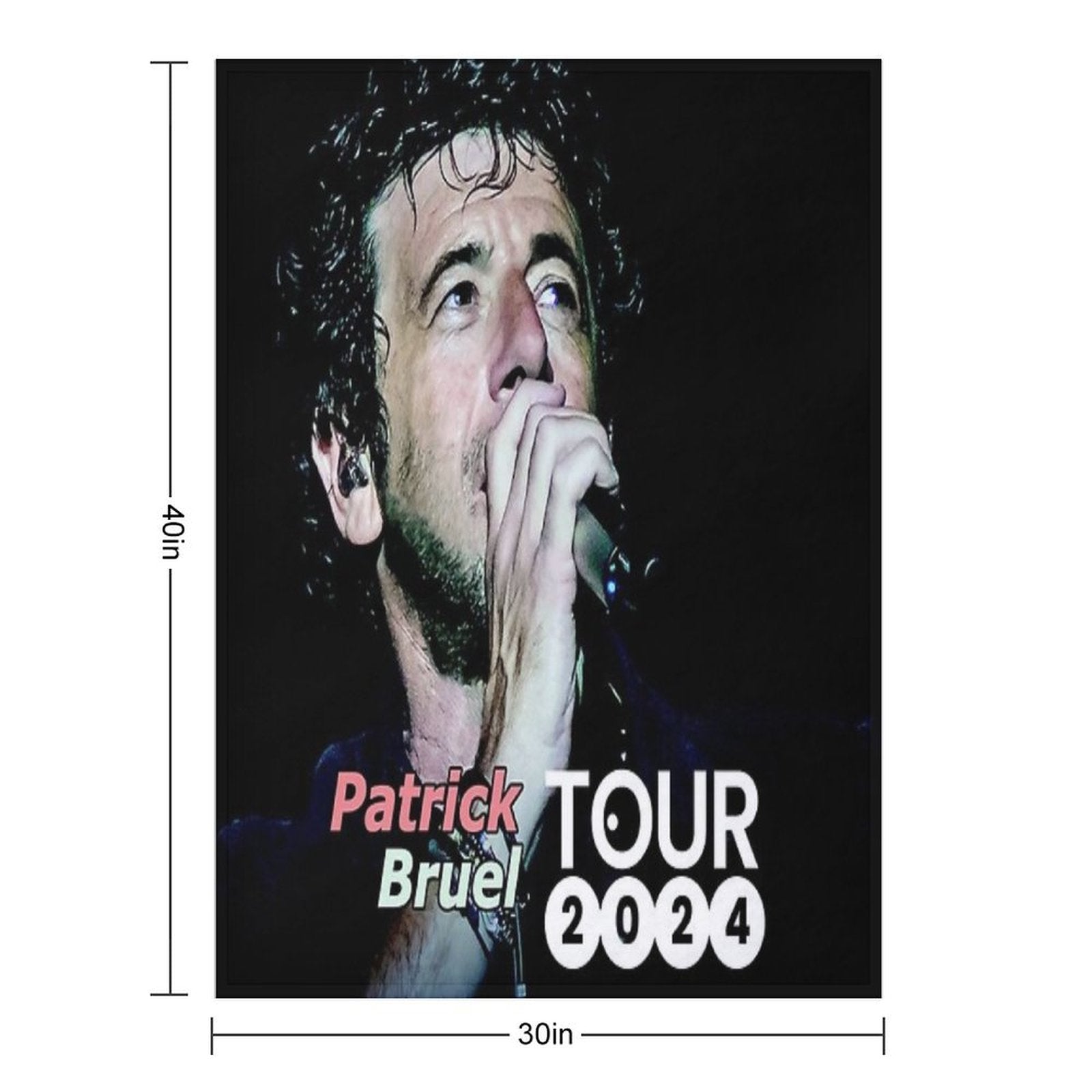 Bilanya Patrick Bruel Show Tour TOURNEE En ACOUSTIQUE 2022 Versatility Throw Blanket