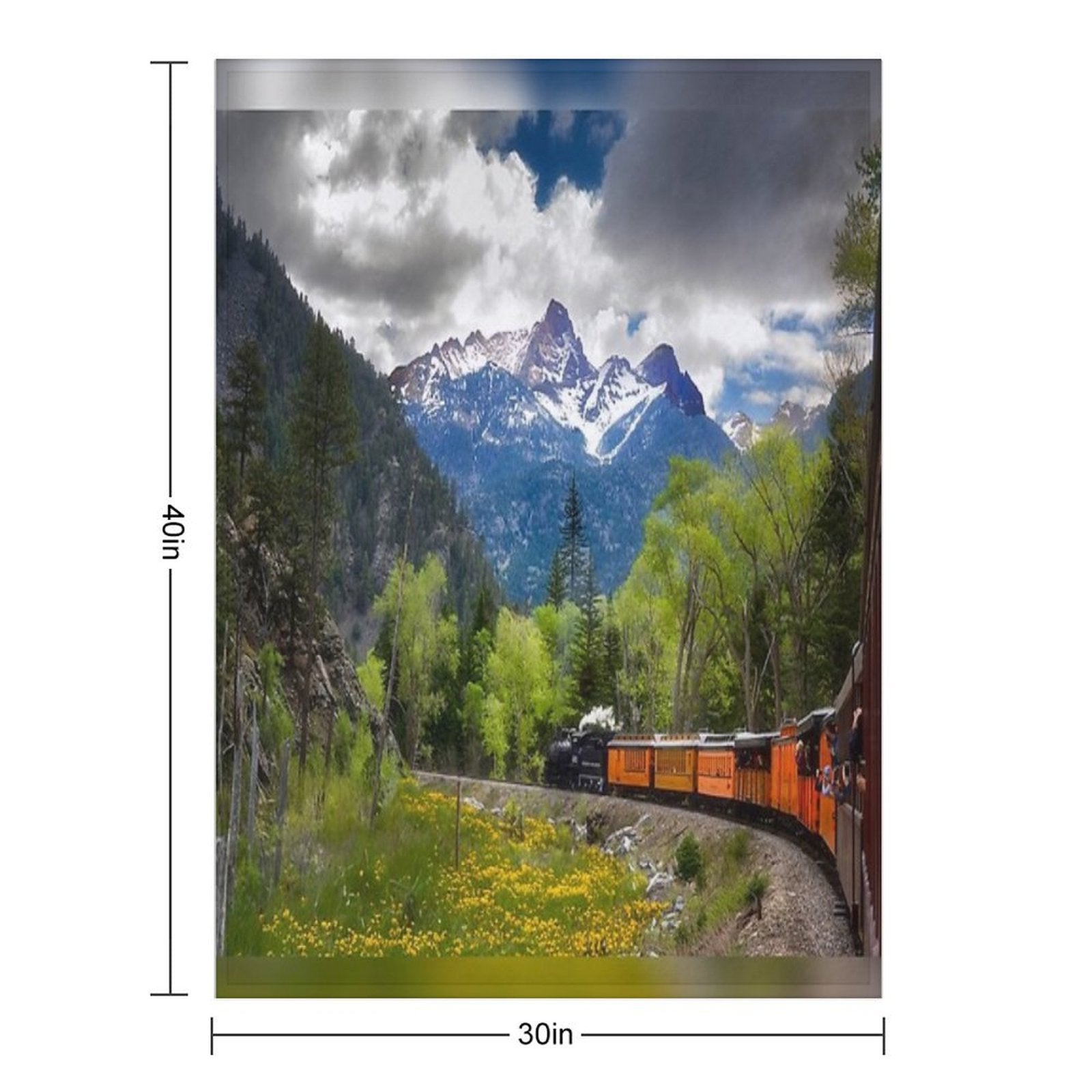 Durango & Silverton Railway Train - Colorado Sustainable Throw Blanket