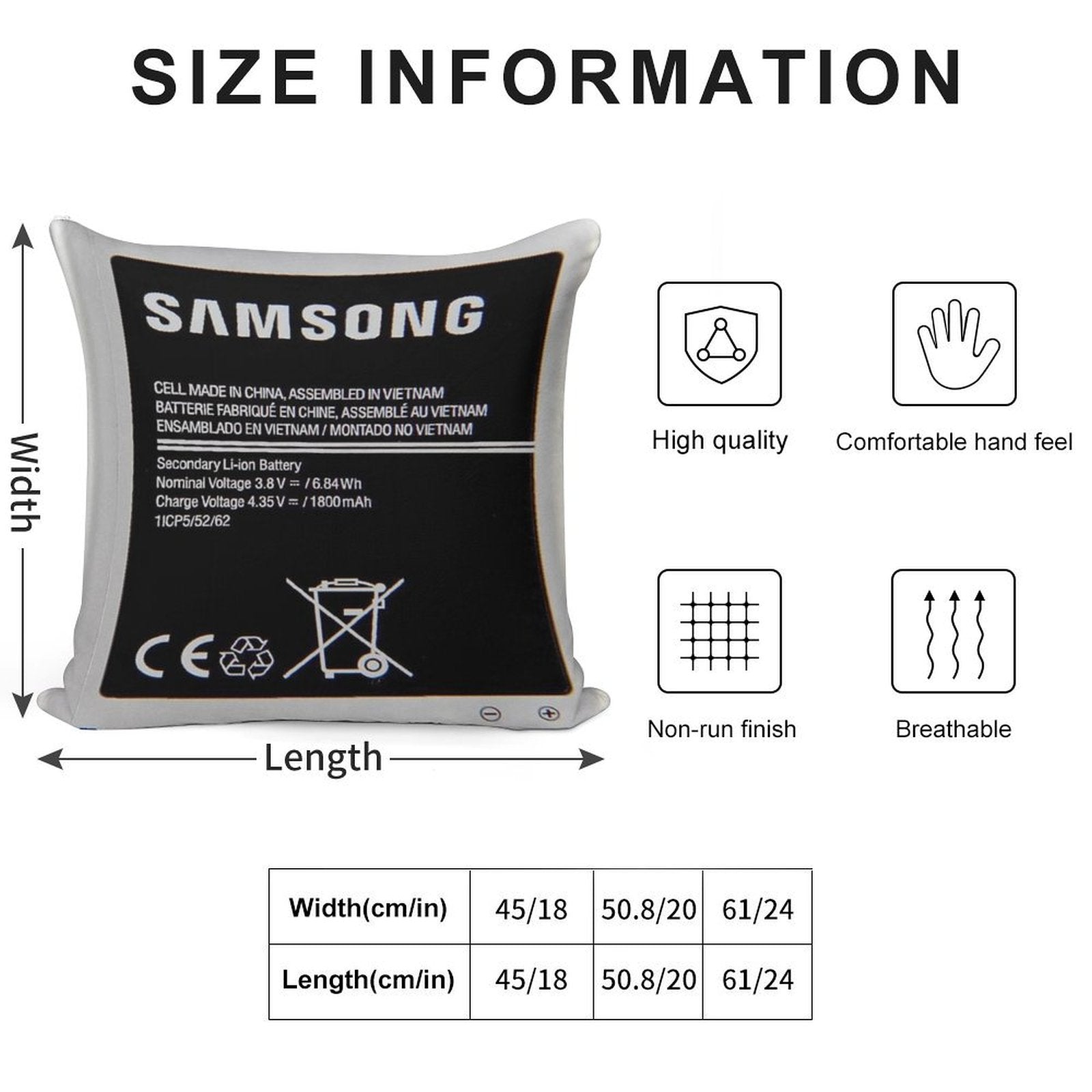 Swollen Battery Premium Soft Warmth Comfort Throw Pillow