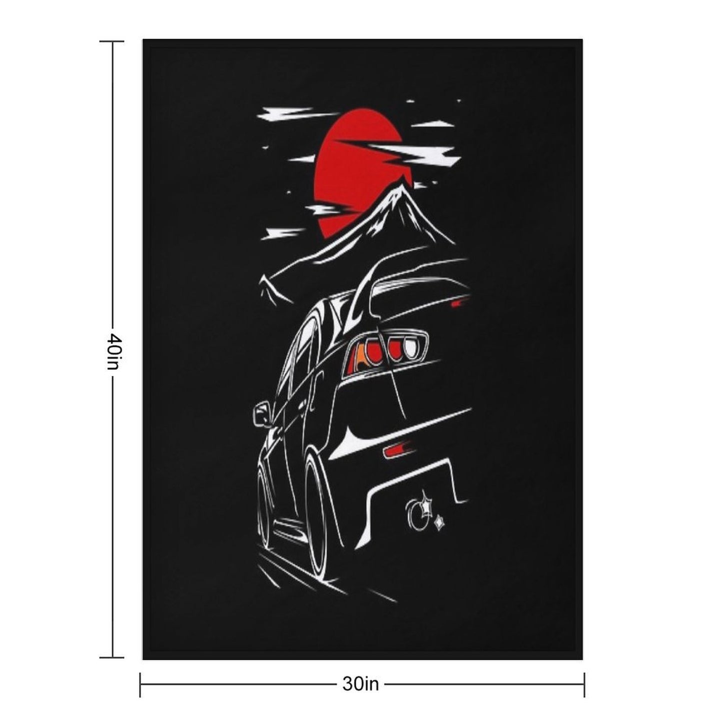 Mitsubishi Lancer Evo X Compact Throw Blanket