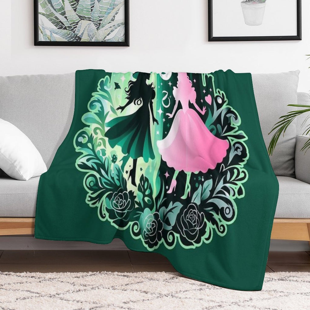 Elphaba & Glinda Wicked The Musical Quick-dry Throw Blanket
