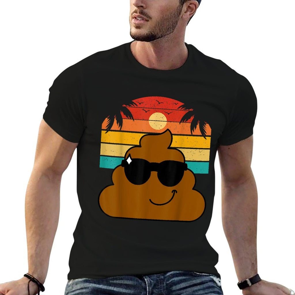 POOP EMOTICON Party Favors Poo for Kids  Summer-ready Fabric T-Shirt