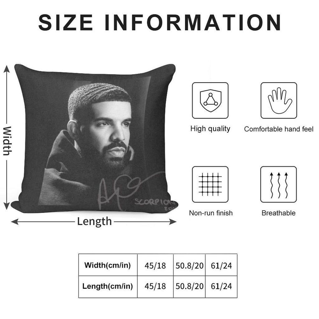 Drake Soft Skin-Friendly Throw Pillow