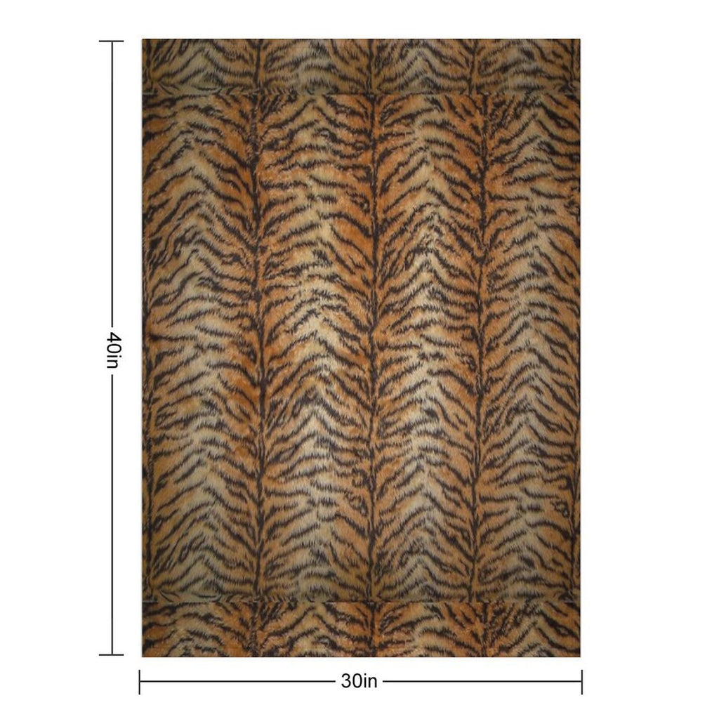 Tiger Stripes Big Cat Fur Pattern Animal Print Eco-conscious Throw Blanket