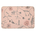 Pink Floral Boho Pattern  Long-Lasting Bath Mat