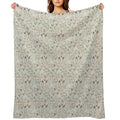 Blotchy Wildflowers - Mint Versatility Throw Blanket