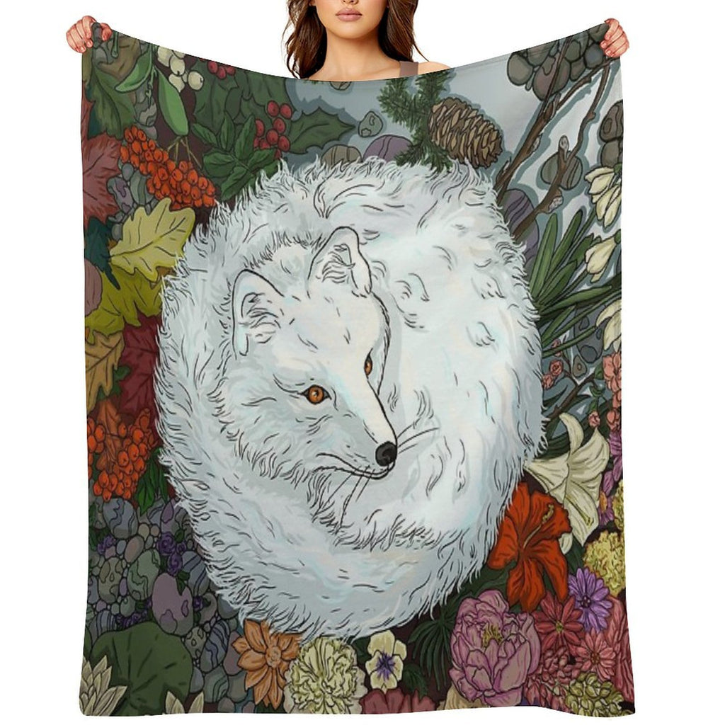 Arctic Fox Durable Throw Blanket
