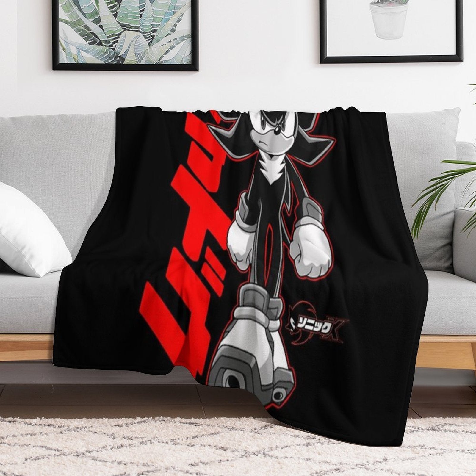 Sonic X - Shadow's Path - Vintage Shirt Remake Lightweight Throw Blanket
