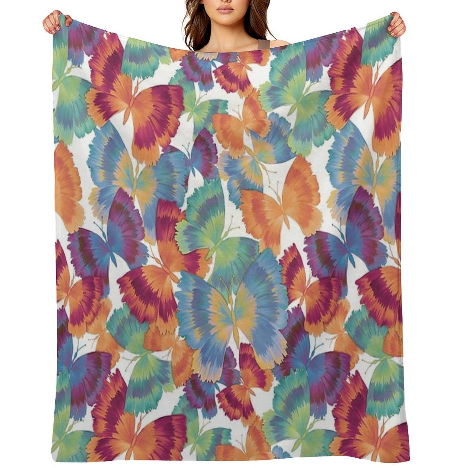 A Swarm of Butterflies Eco-conscious Throw Blanket