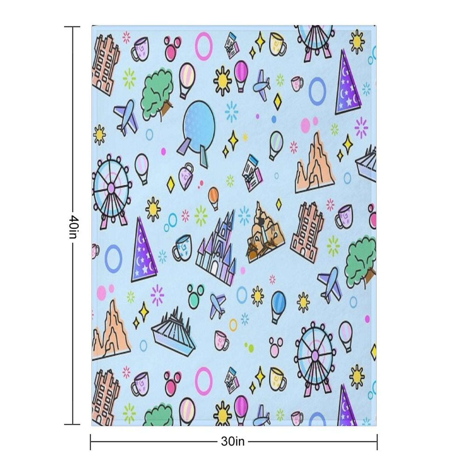 Meet Me at My Happy Place Pattern Gift-ready Throw Blanket