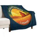 Saskatchewan Canada Vintage Travel Multi-functional Throw Blanket
