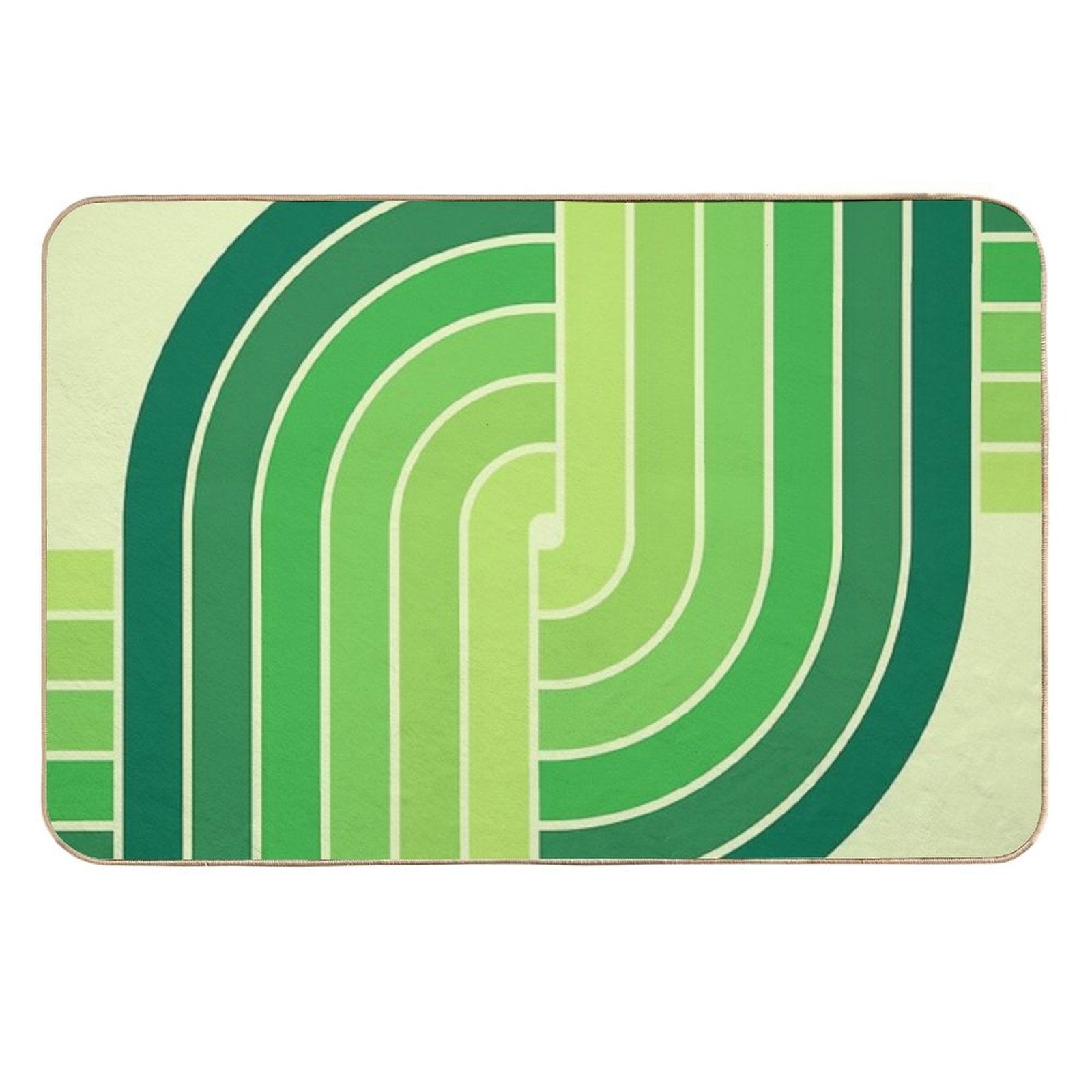 Retro Geometric Criss Cross  Dirt-Trapping Bath Mat