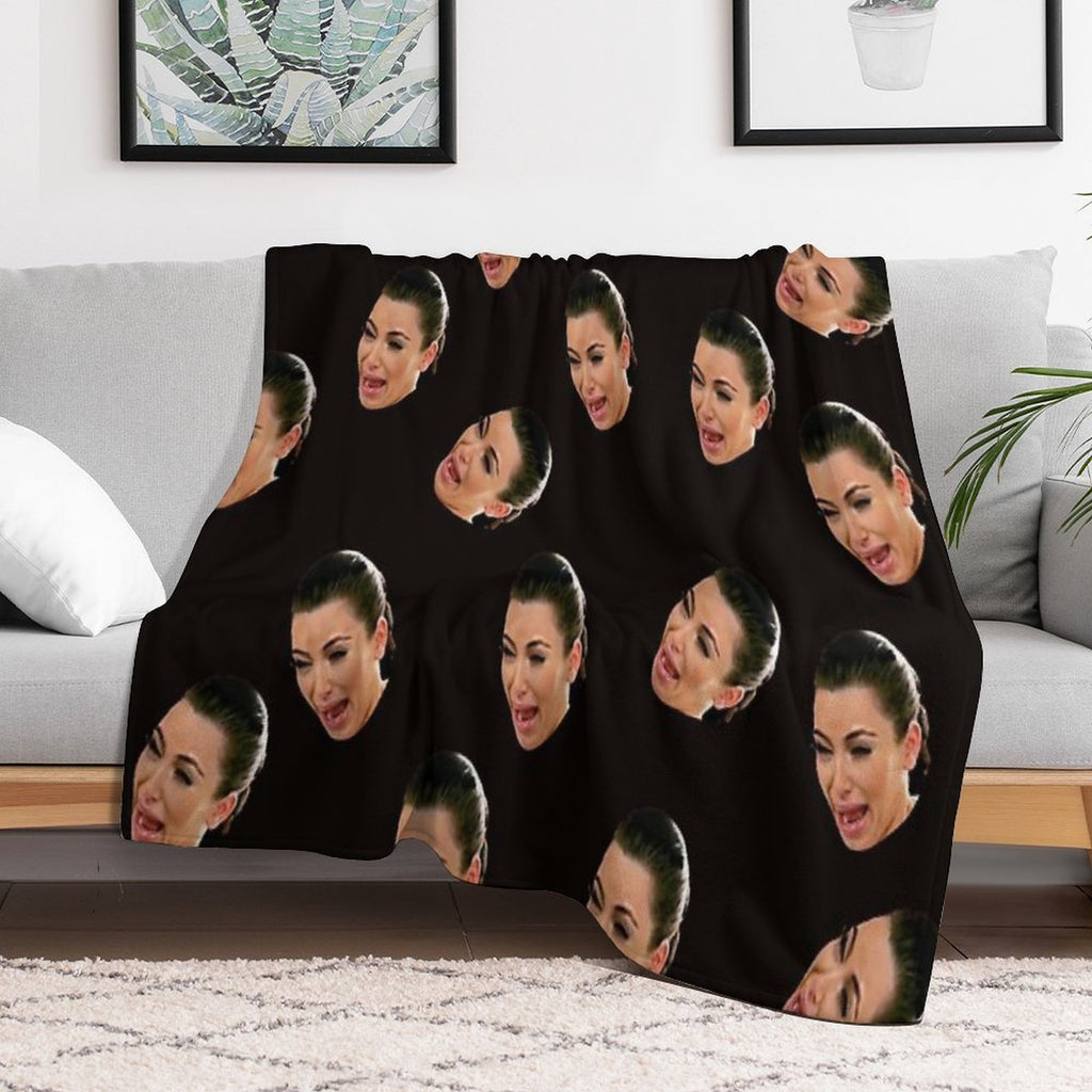 Crying Kim Kardashian Velvety-soft Throw Blanket