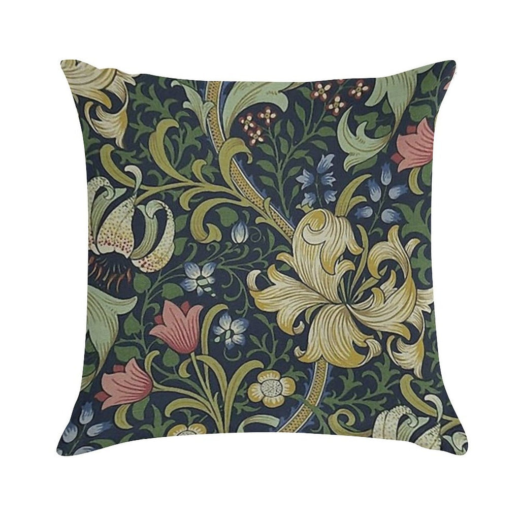 William Morris Golden Lily Pattern Soft Durable Construction Throw Pillow