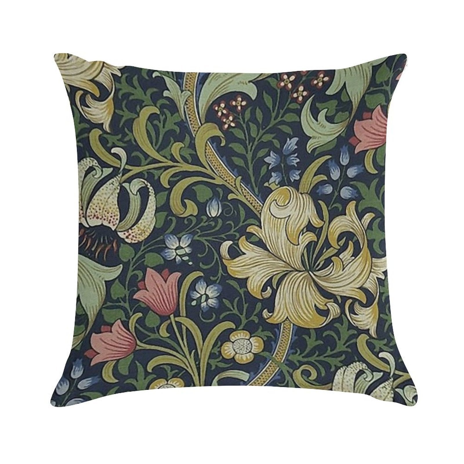 William Morris Golden Lily Pattern Soft Durable Construction Throw Pillow
