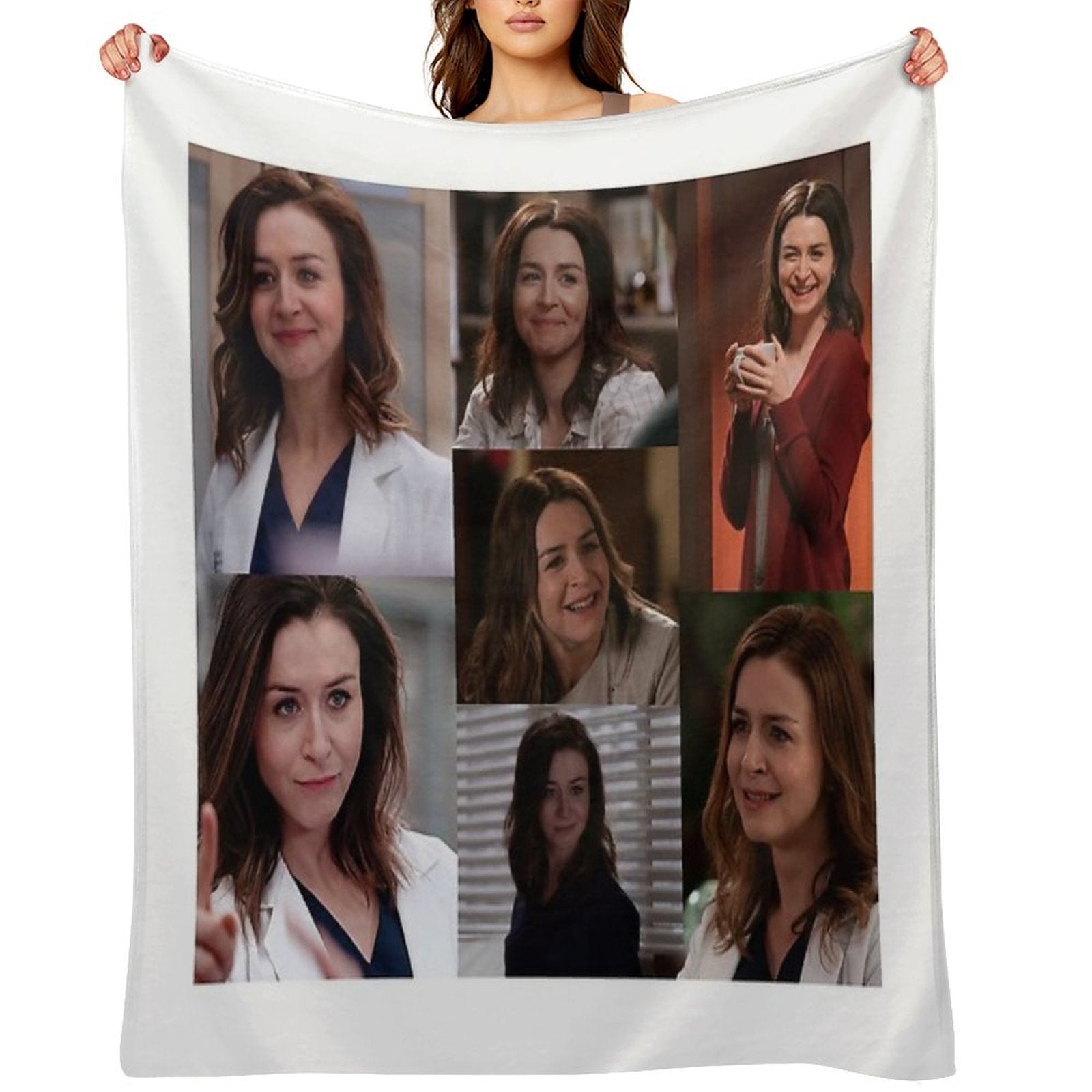 Amelia Shepherd Large Collage Designed for Blankets All-season Throw Blanket