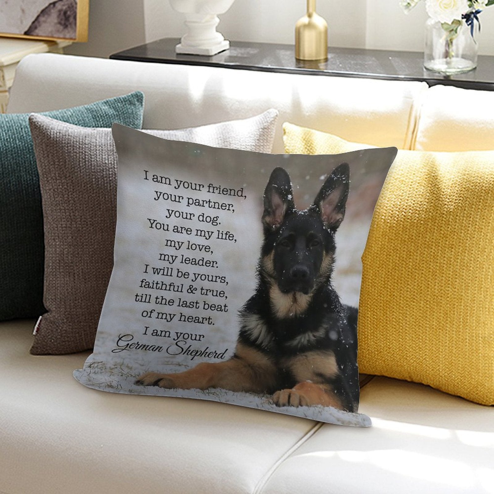 I Am Your German Shepherd Soft Luxury Feel Throw Pillow